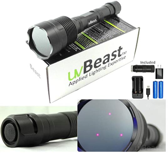 uvBeast NEW V3 365nm Black Light UV Flashlight