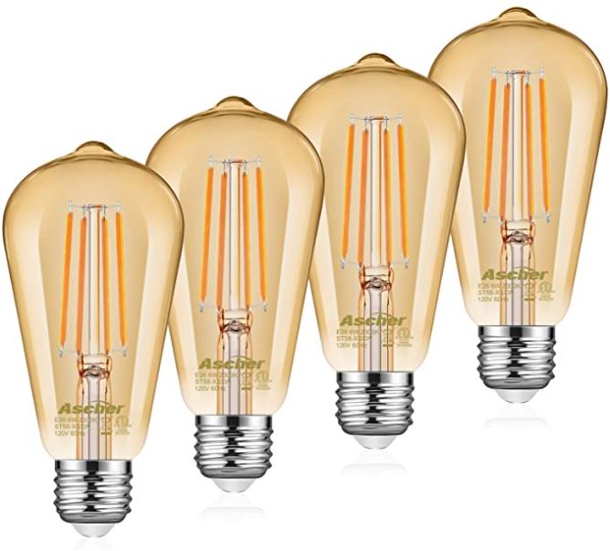 Ascher Vintage LED Edison Bulbs