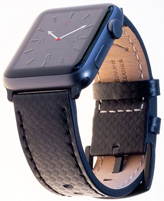 Carterjett Carbon Fiber Leather Apple Watch Band