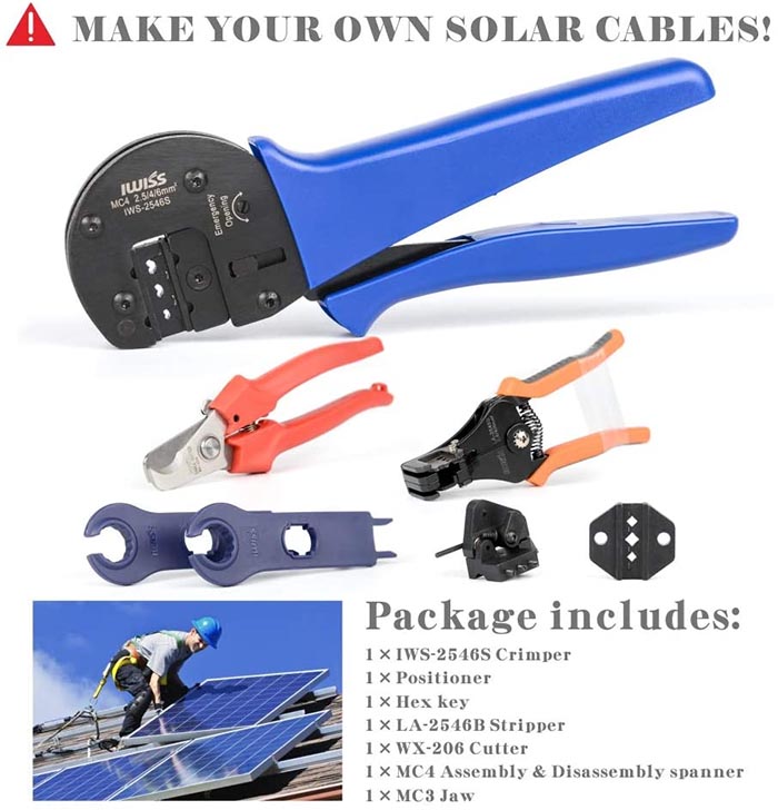 IWISS Solar Crimping Tool Kit