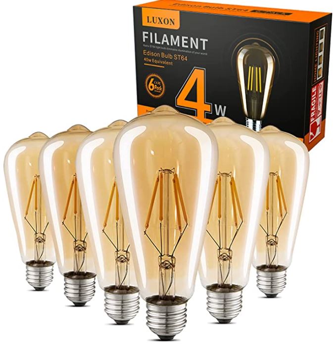 Edison Led Light Bulbs Dimmable, Antique Looking Light Bulbs