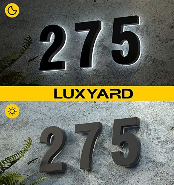 LUXYARD Backlit LED House Numbers