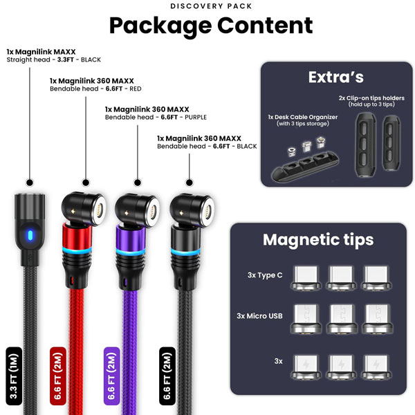 MAGNILINK Magnetic Charging Cables