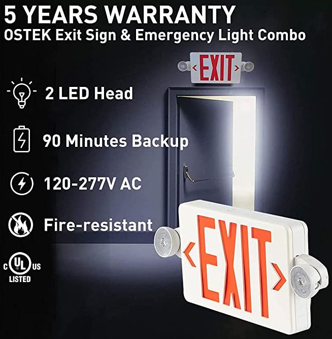 OSTEK LED Exit Sign