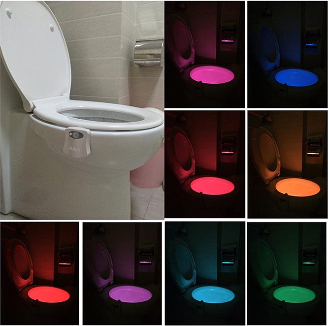 Motion Activated Disco Toilet Bowl Light –