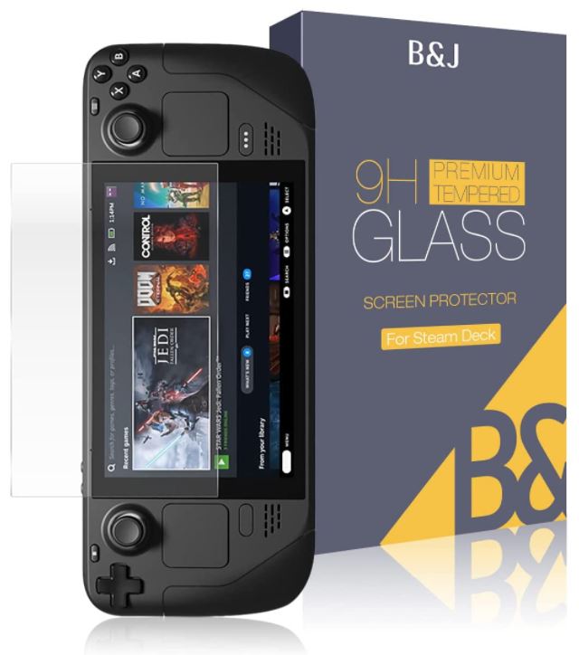 B and J Premium Steam Deck Tempered Glass Screen Protector