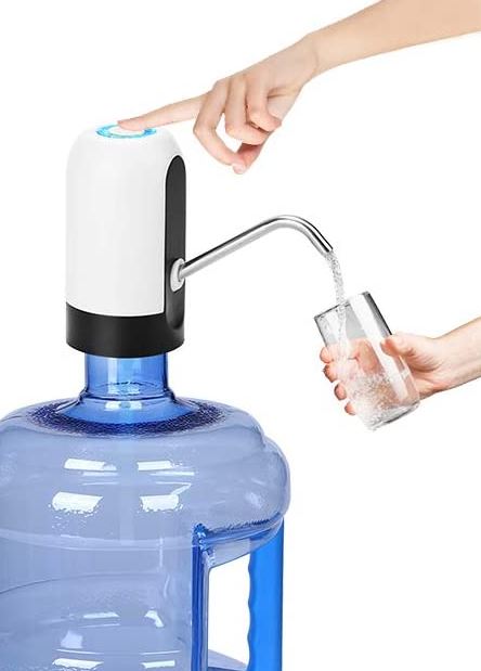 JOYHILL 5 Gallon Water Bottle Dispenser, Portable Electric Water Bottle  Pump with USB Charging for 3-5 Gallon Bottle, White