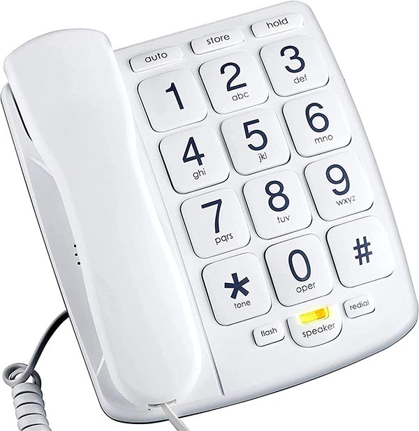 Extra Large Button Speakerphone, Telephones for Seniors. Elderly and those  w/ Limited Eyesight, Big Button Phone