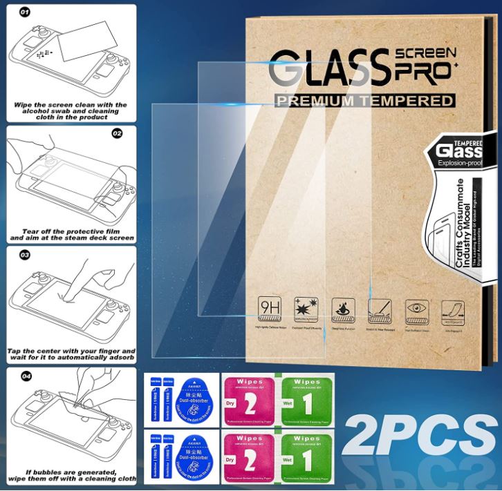 JETech Tempered Glass Screen Protector for Steam Deck