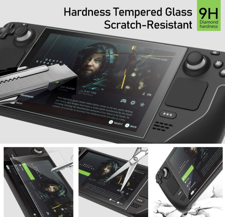 iVoler Tempered Glass Screen Protector for Steam Deck