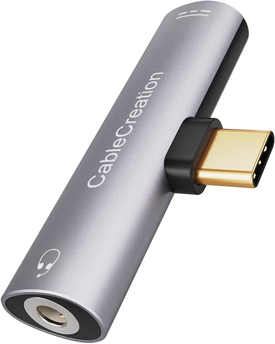 CableCreation USB C to 3.5mm Headphone and Charger Adapter