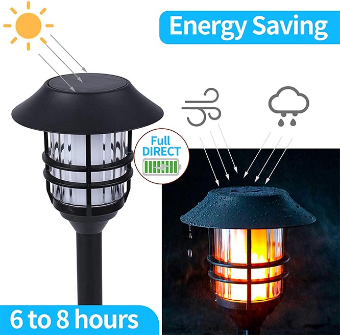 best solar tiki torch lights