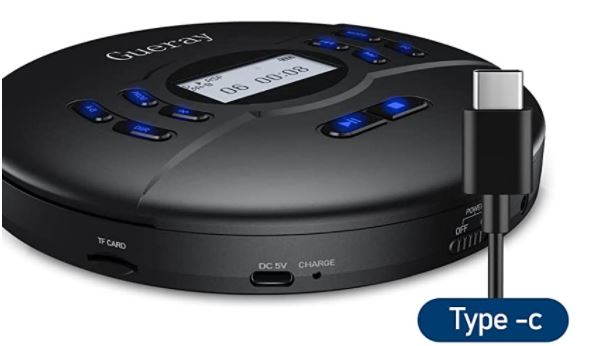 Gueray Portable CD Player with Bluetooth