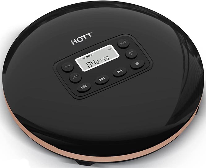 HOTT CD711T Bluetooth Rechargeable Portable CD Player