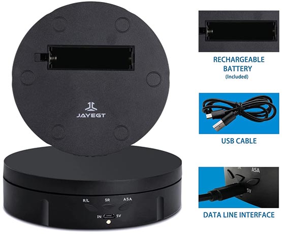 JAYEGT Motorized Rotating Display Stand