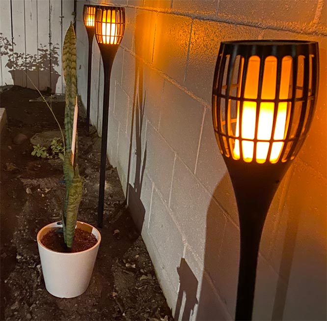 best solar tiki torch lights