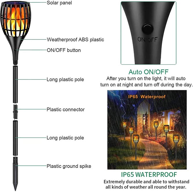 Ollivage Solar Torch Lights