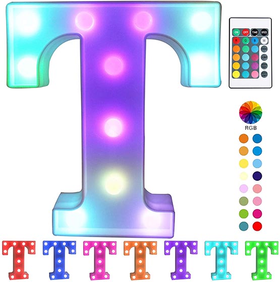 Pooqla Colorful LED Marquee Letter Lights