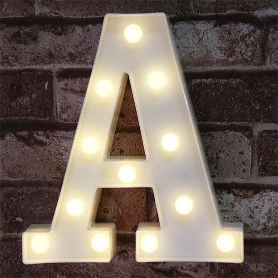 Pooqla LED Marquee White Letter Lights Sign