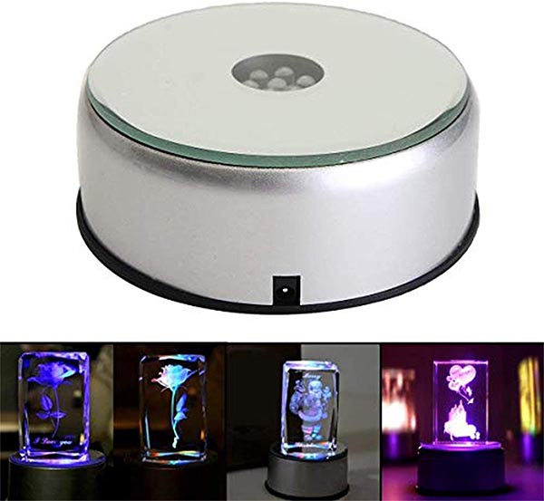 Turntable Display - White 6 inch - 40 Pounds, Motorized Turntable Displays,  Lighted Turntables, & Light Bases