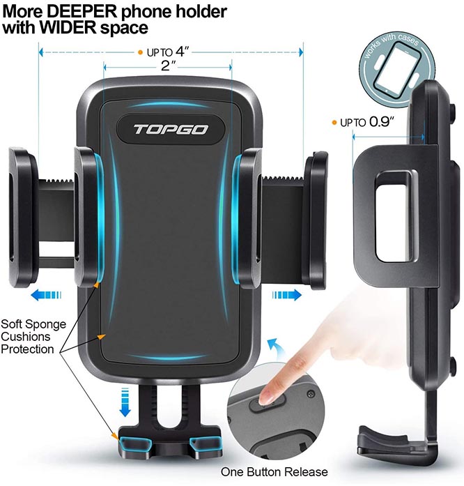 TOPGO Cup Holder Phone Holder