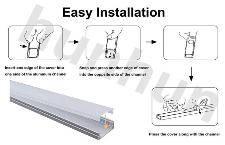 hunhun U-Shape LED Aluminum Channel System