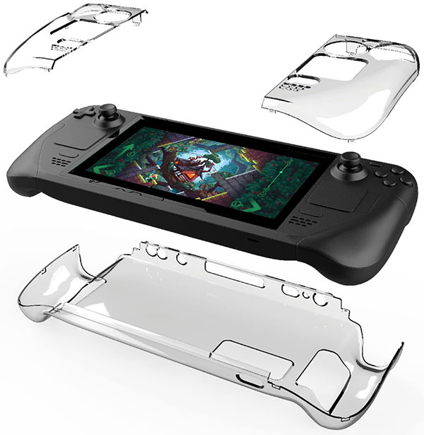 NANOHERTZ Steam Deck Clear Cover Hard Case