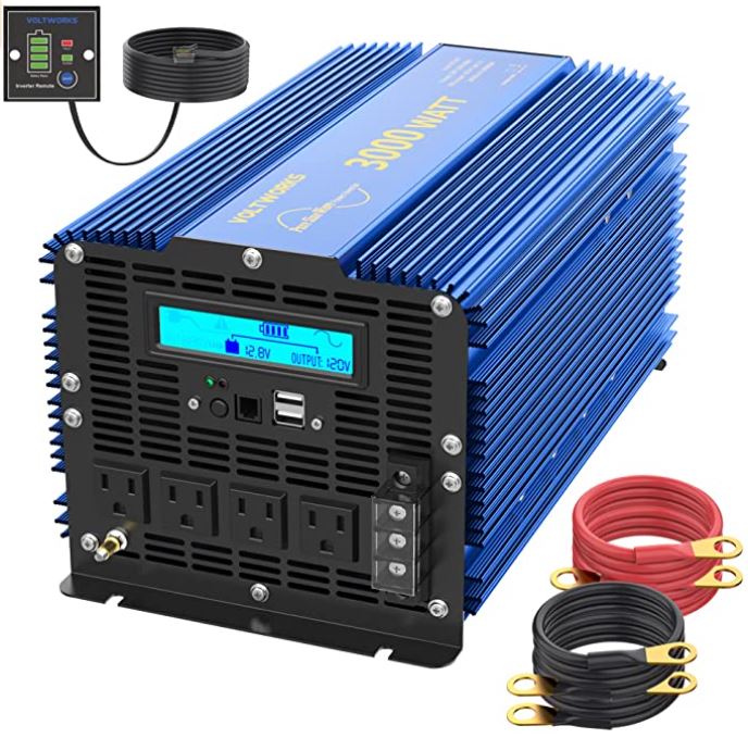 PowerMax PMX-3000 12v 3000 Watt Pure Power Inverter