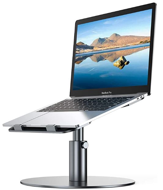 HUANUO 360° Swivel Laptop Stand Fits 11-15.6” Laptop Tablet 7 Tilt Angles Adjustable Notebook Super anti-slip & Great heat dissipation 
