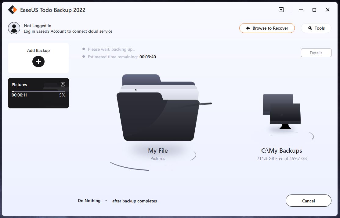 EASEUS Todo Backup 16.0 downloading