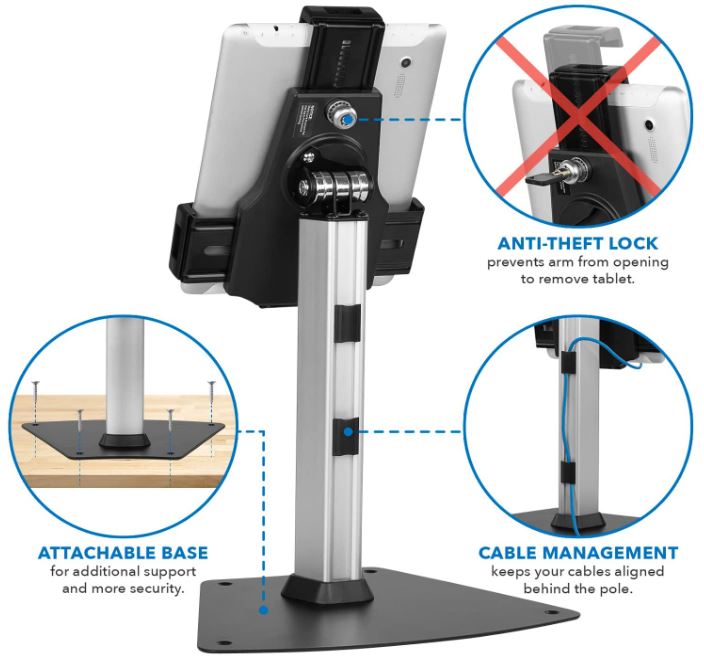 Mount-It Secure Universal Tablet Kiosk