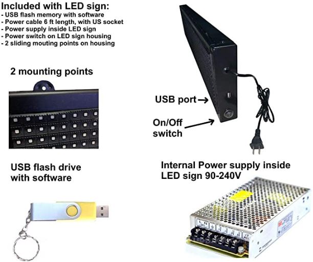 POLAR LED Programmable WiFi RGB Color Sign