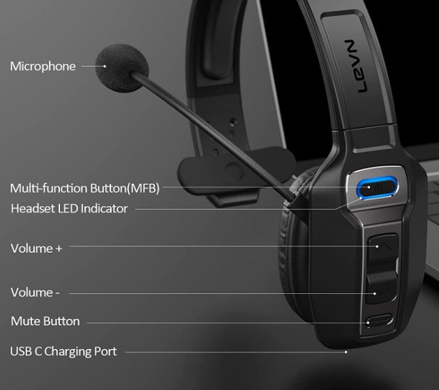 LEVN Bluetooth Headset