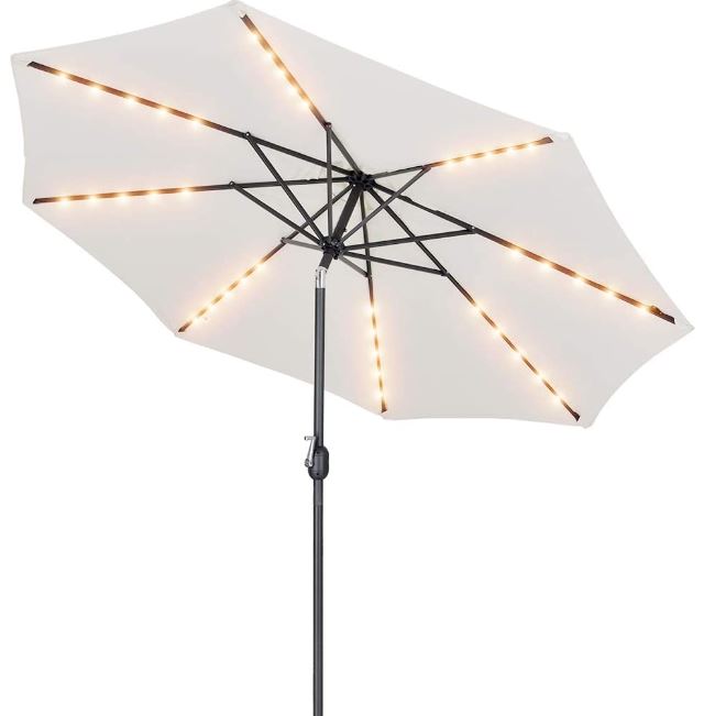 Patio Watcher 10 foot Solar LED Patio Umbrella