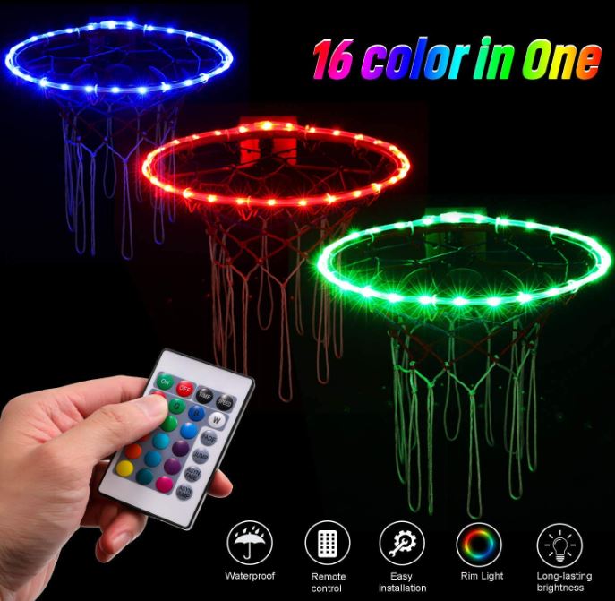 Waybelive LED Basketball Hoop Rim Lights