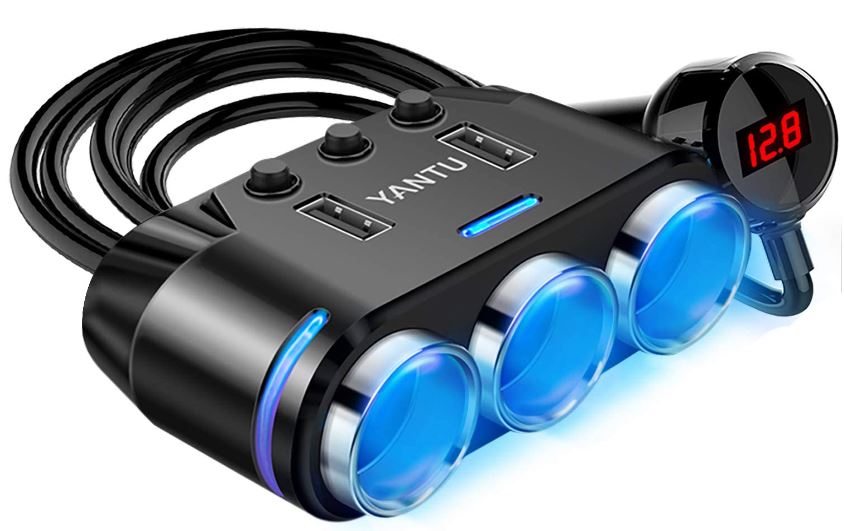 YANTU 3-Socket Cigarette Lighter Splitter