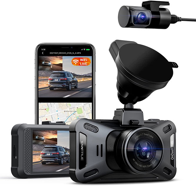 Vantrue X4S Duo 4K Dual Wifi Dash Cam