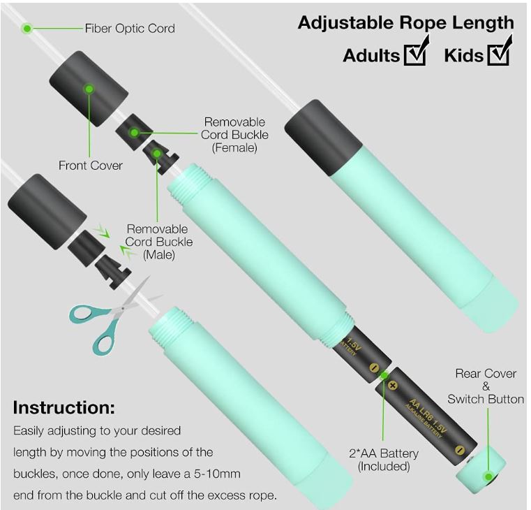 Whalezon Led Light Up Jump Rope