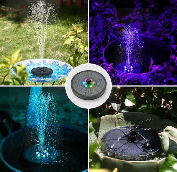 AISITIN 3W Solar Fountain with LED Light