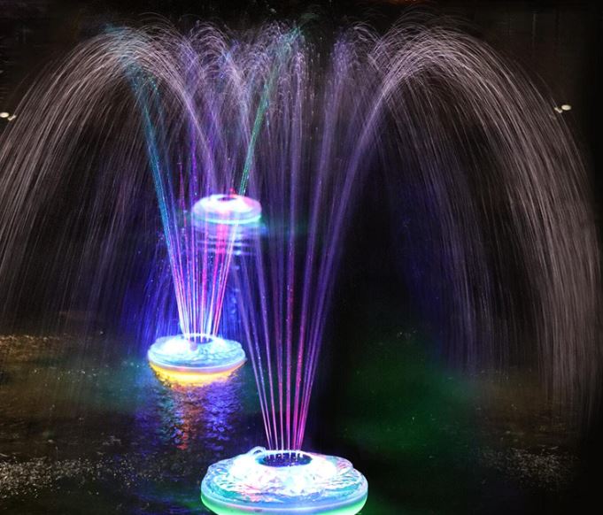 floating solar pool lights fountain