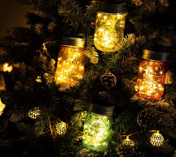 GIGALUMI Solar Multicolor Mason Jar Lights