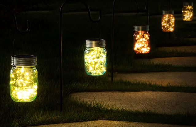 GIGALUMI Solar Multicolor Mason Jar Lights