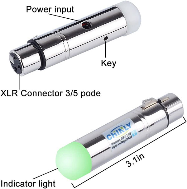 CHINLY DMX Wireless Transmitter Receiver