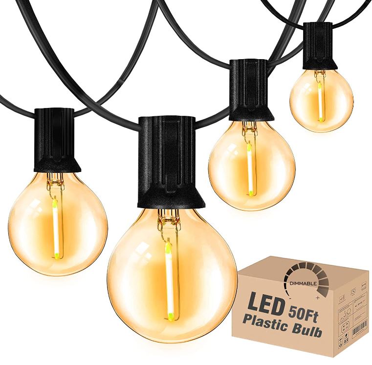 DAMAING Outdoor Edison-Style LED String Globe Lights