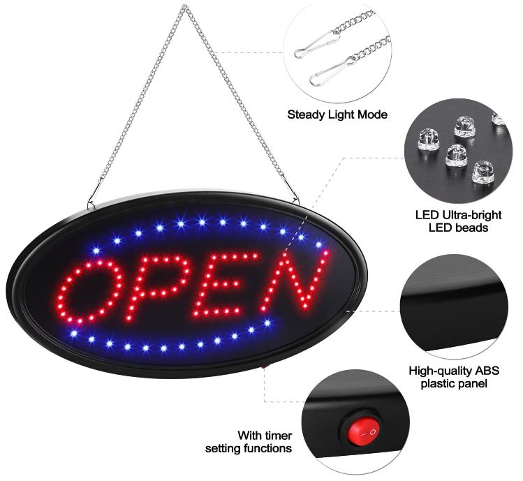 Best LED OPEN Sign for your Business or Store Front in 2022 - Nerd Techy