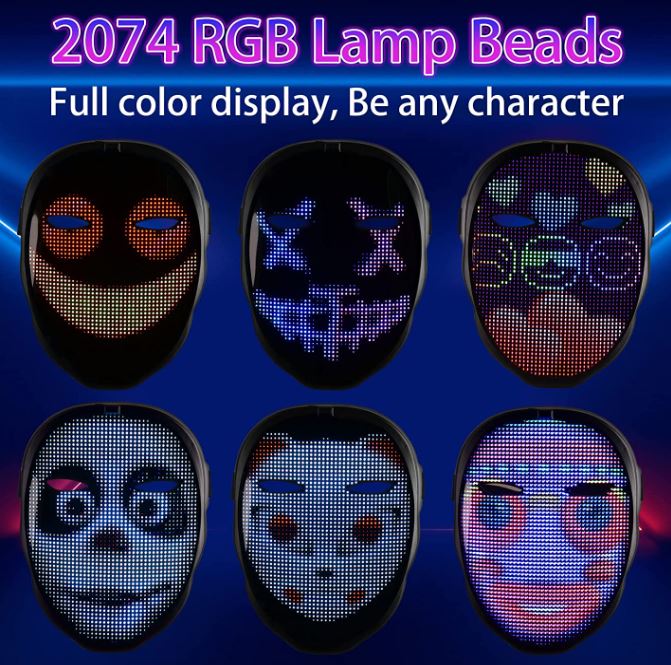 Luminous Face Transforming LED Mask