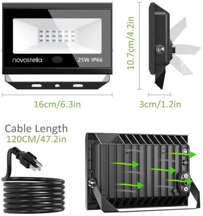 Novostella 25W RGB LED Flood Lights