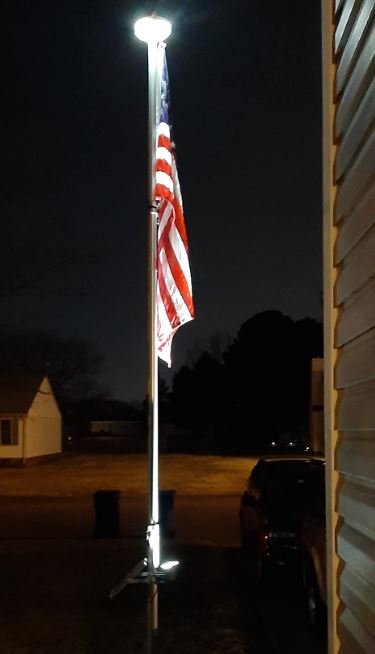 Ofuray 3-in-1 Solar Flag Pole Light