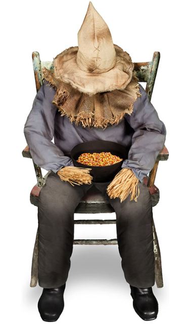 Spirit Halloween Animatronic Sitting Scarecrow