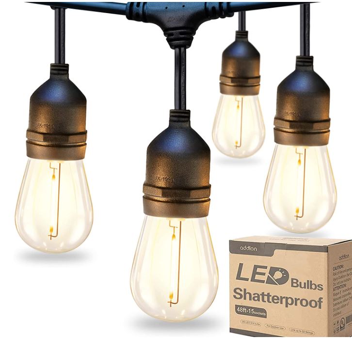 addlon Edison-Style LED Outdoor String Lights
